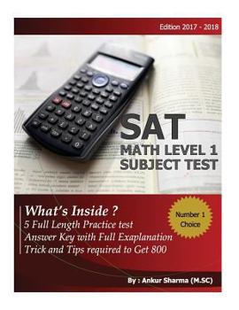 Paperback SAT Math Level 1 (subject test): SAT Math 1 subject test Book