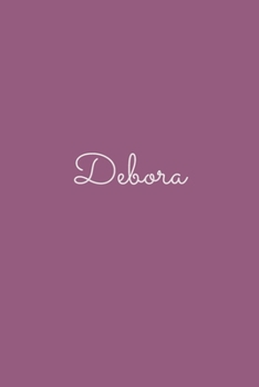 Debora: notebook with the name on the cover, elegant, discreet, official notebook for notes, dot grid notebook,