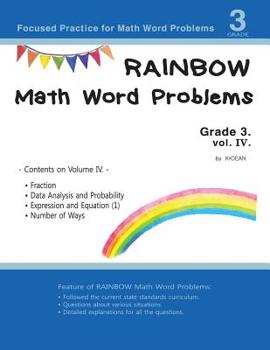 Paperback Rainbow Math Word Problems Grade 3. vol IV. Book