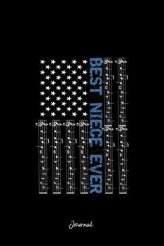 Paperback Journal: Dot Grid Journal - American Flag Music-Note Nieces Cool Christmas Gift - Black Dotted Diary, Planner, Gratitude, Writi Book