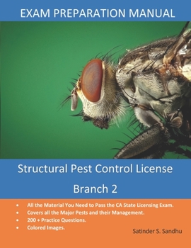 Paperback Structural Pest Control Branch 2: License Exam Preparation Manual Book