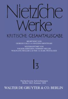 Hardcover Nachgelassene Aufzeichnungen (Herbst 1862 - Sommer 1864) (German Edition) [German] Book