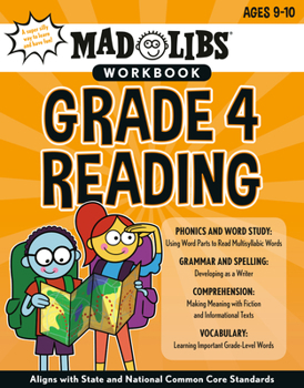 Paperback Mad Libs Workbook: Grade 4 Reading: World's Greatest Word Game Book