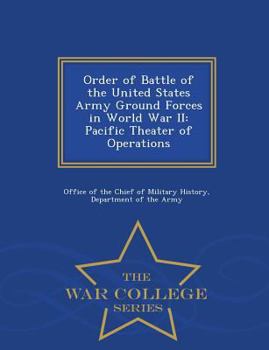 Order of Battle of the United States Army Ground Forces in World War II: Pacific Theater of Operations