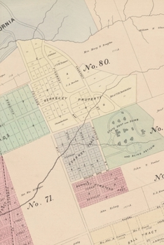 Paperback Berkeley Vintage Map Field Journal Notebook, 50 pages/25 sheets, 4x6 Book