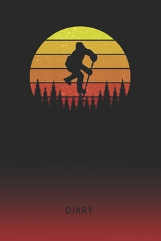 Diary: Blank Field Hockey Personal Writing Memoir Old School Retro Vintage Sunset 80s Cover Daily Journaling for Writers & Journalists Productivity Note Taking Logbook Plan, Set Goals & Write about yo