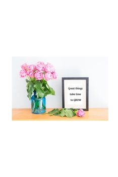 Great things take time to GROW: Positive Quote Notebook/Journal/Diary (6 x 9) 120 Lined pages