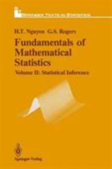 Hardcover Fundamentals of Mathematical Statistics: Statistical Inference Book