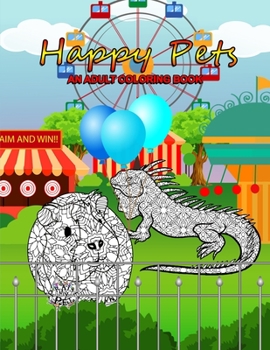 Paperback Happy Pets: Adult Coloring Book