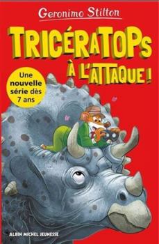Paperback Tricératops à l'attaque !: Sur l'île des derniers dinosaures - tome 2 [French] Book