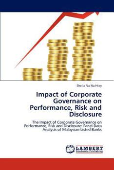 Paperback Impact of Corporate Governance on Performance, Risk and Disclosure Book
