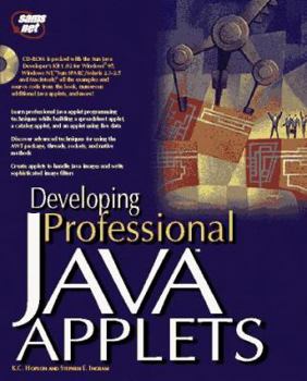 Paperback Developing Professional Java Applets: With CDROM Book