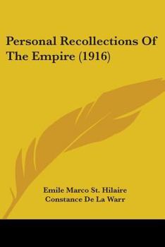 Paperback Personal Recollections Of The Empire (1916) Book
