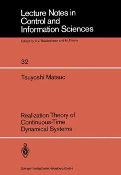 Paperback Realization Theory of Continuous-Time Dynamical Systems Book