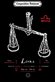 Paperback Composition Notebook: Libra Astrological Sign Retro Zodiac Journal/Notebook Blank Lined Ruled 6x9 100 Pages Book