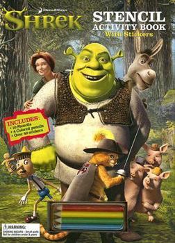 Hardcover Shrek Stencil Activity Book: With Stickers Book