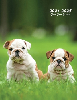 2021-2025 Five Year Planner : Large 60-Month Monthly Planner (Puppies)