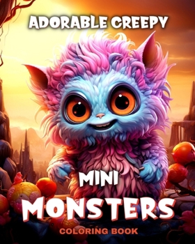 Paperback Adorable Creepy Mini Monsters Coloring Book: Coloring Pages with Cute Little Monsters, Fantasy Creatures for Adults & Teens Book