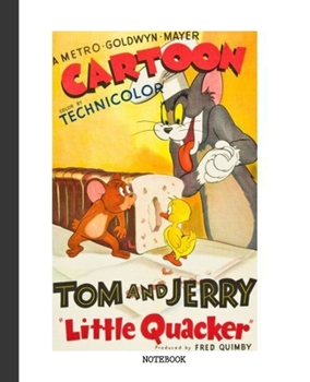 Notebook: Cartoon Tom and Jerry Soft Glossy Cover Graph Paper Pages Book 7.5 x 9.25 Inches 110 Pages