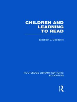 Hardcover Children and Learning to Read (RLE Edu I) Book