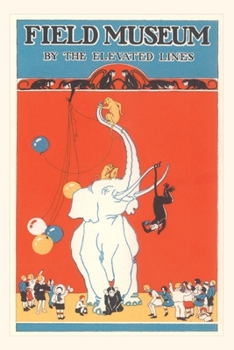 Paperback Vintage Journal Poster for Field Museum with Circus Elephant Book