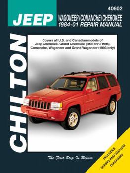 Paperback Jeep Wagoneer/Comanche/Cherokee 1984-01 Repair Manual Book