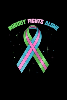 Paperback Nobody Fights Alone: Dot Grid Journal 6x9 - Metastatic Breast Cancer Awareness Notebook Book