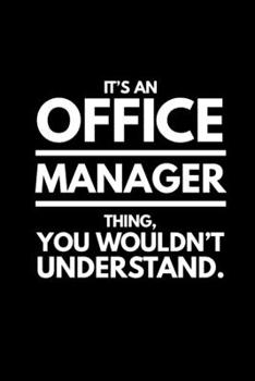 Paperback Funny Office Manager Blank College Ruled Line Paper Book