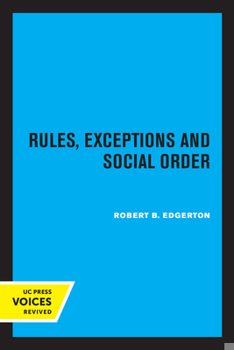 Paperback Rules, Exceptions, and Social Order Book