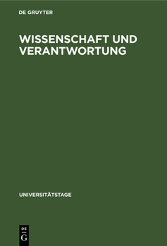 Hardcover Wissenschaft Und Verantwortung [German] Book