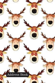 Paperback Address Book: Include Alphabetical Index with Watercolor Dear Pattern Cover Book