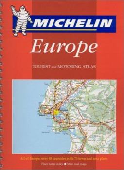 Spiral-bound Michelin Europe Tourist and Motoring Atlas #1136 Book