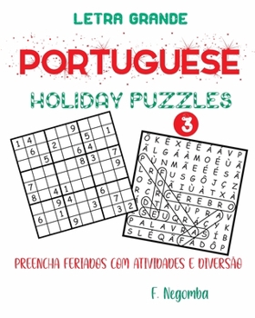 Paperback Portuguese Holiday Puzzles [Portuguese] Book