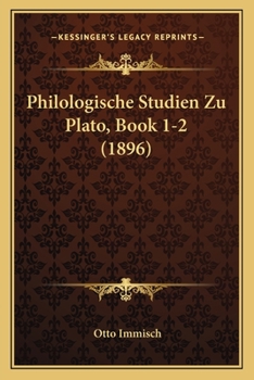 Paperback Philologische Studien Zu Plato, Book 1-2 (1896) [German] Book