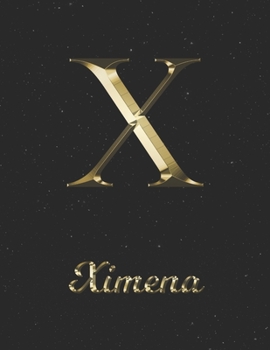 Paperback Ximena: 1 Year Daily Planner (12 Months) - Yellow Gold Effect Letter X Initial First Name - 2020 - 2021 - 365 Pages for Planni Book