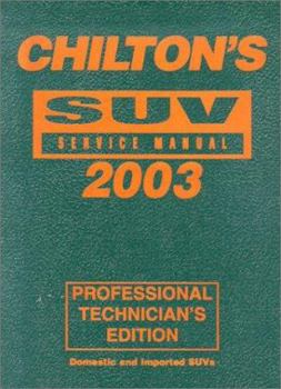 Hardcover Chilton's Suv Service Manual, 1999-2003 Book