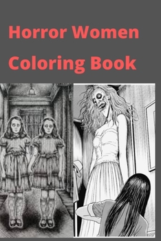 Paperback Horror Women Coloring Book [Large Print] Book