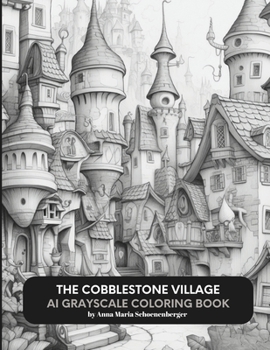 Paperback The Cobblestone Village: AI Grayscale Coloring Book