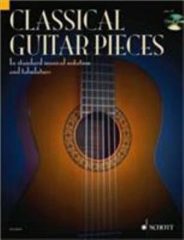 Paperback Classical Guitar Pieces: 50 Easy-To-Play Pieces in Standard Musical Notation and Tabulature [With CD (Audio)] Book