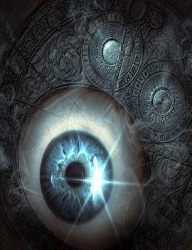 Cornell Notes Notebook 150 Pages 8. 5 X11 Cornell Notebook : Cornell Note Taking System Steampunk Eye Cover Design