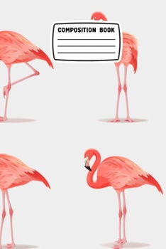 Composition Book: Tropical Flamingo Flock Pink Birds