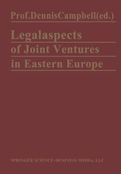 Paperback Legal Aspects of Joint Ventures in Eastern Europe Book