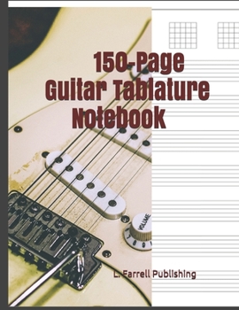 Paperback 150-Page Guitar Tablature Notebook Book