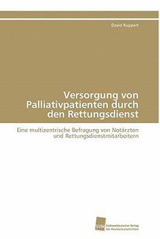 Paperback Versorgung von Palliativpatienten durch den Rettungsdienst [German] Book