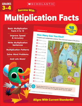 Paperback Scholastic Success with Multiplication Facts Grades 3-4 Workbook Book