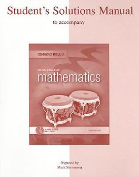 Paperback Basic College Mathematics Student's Solutions Manual: A Real-World Approach Book