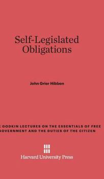 Hardcover Self-Legislated Obligations Book