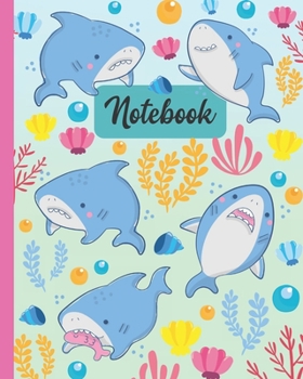 Paperback Notebook: Baby Shark Underwater - Fish Animals Diary / Notes / Track / Log / Journal, Book Gifts For Women Men Kids Teens Girls Book