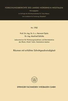 Paperback Räumen Mit Erhöhter Schnittgeschwindigkeit [German] Book