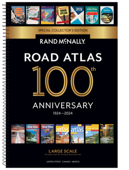 Spiral-bound Rand McNally 2024 Large Scale Road Atlas - 100th Anniversary Collector's Edition Book